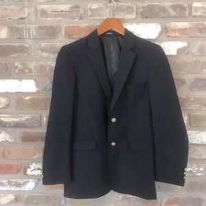 CHAPS Boys Navy Blue Gold Buttons Sports Coat Blazer 18